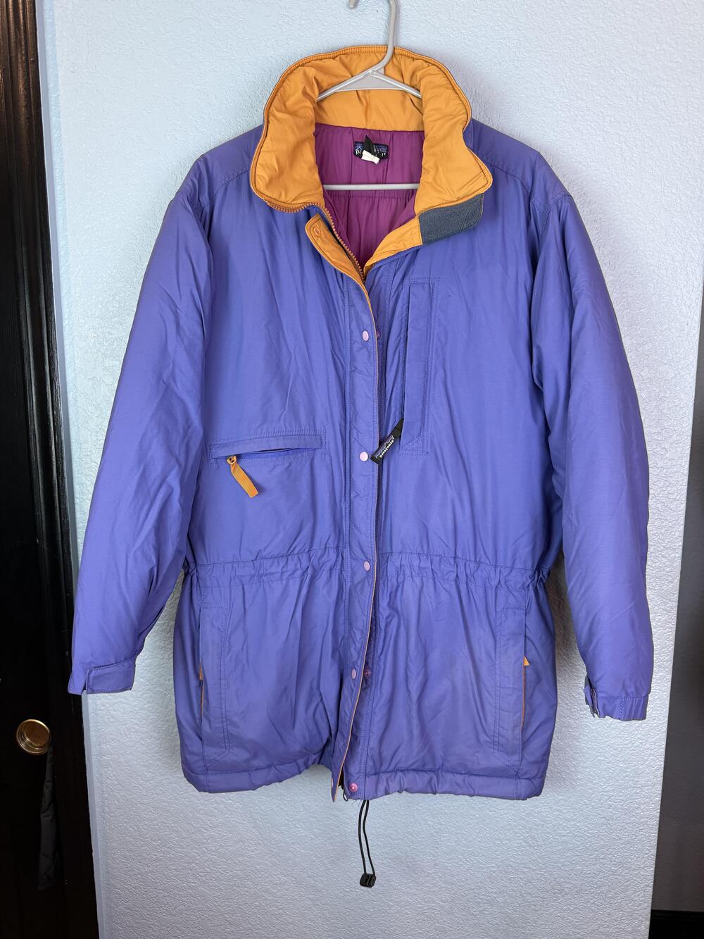 Vintage Patagonia Jacket Womens Medium Full Zip Parka Coat 90s Hong Kong
